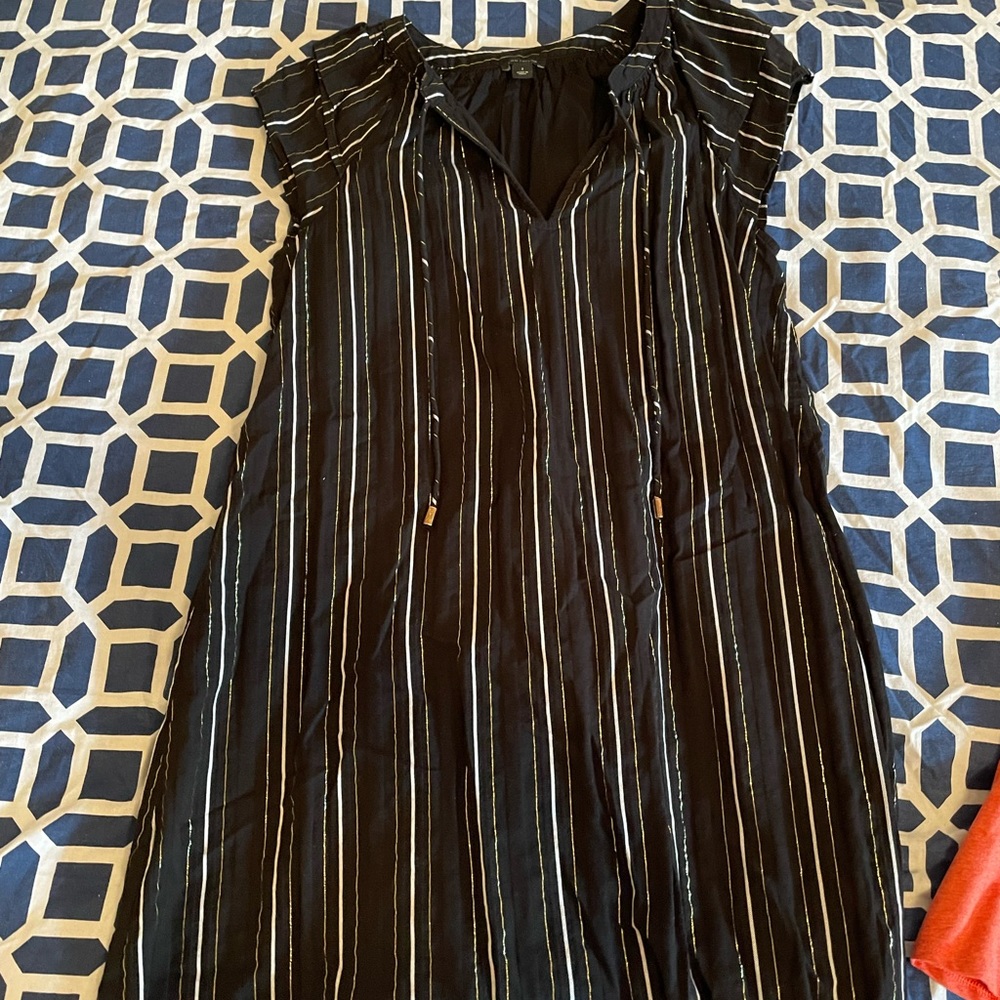 Black striped Ann Taylor dress